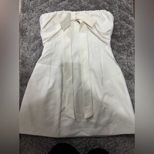 Zara Strapless Cream Dress